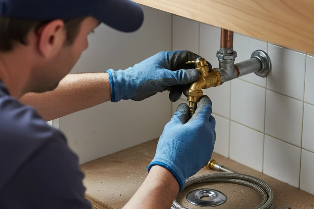 Shutoff valve and fitting work during Emergency Plumbing in Nunnelly